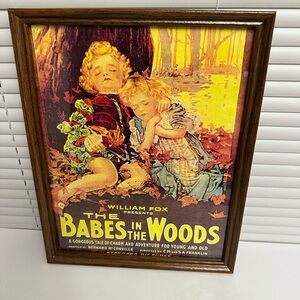 Vintage 'The Babes in the Woods' Framed Poster